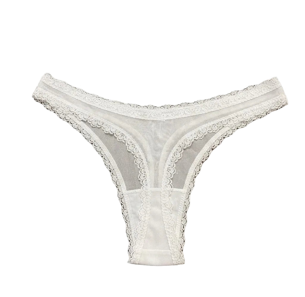 Valentina Low Rider Thong Lucent White