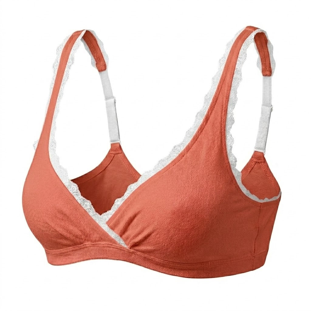 Valentina Cross Bralette Calypso Coral/White