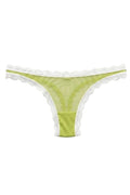 Valentina Low Rider  Thong Pistacchio/White