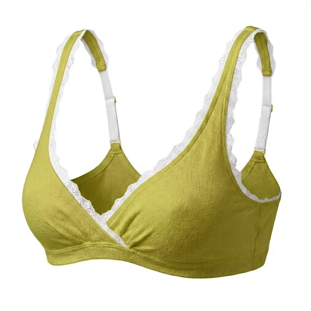 Valentina Cross Bralette Pistacchio/White