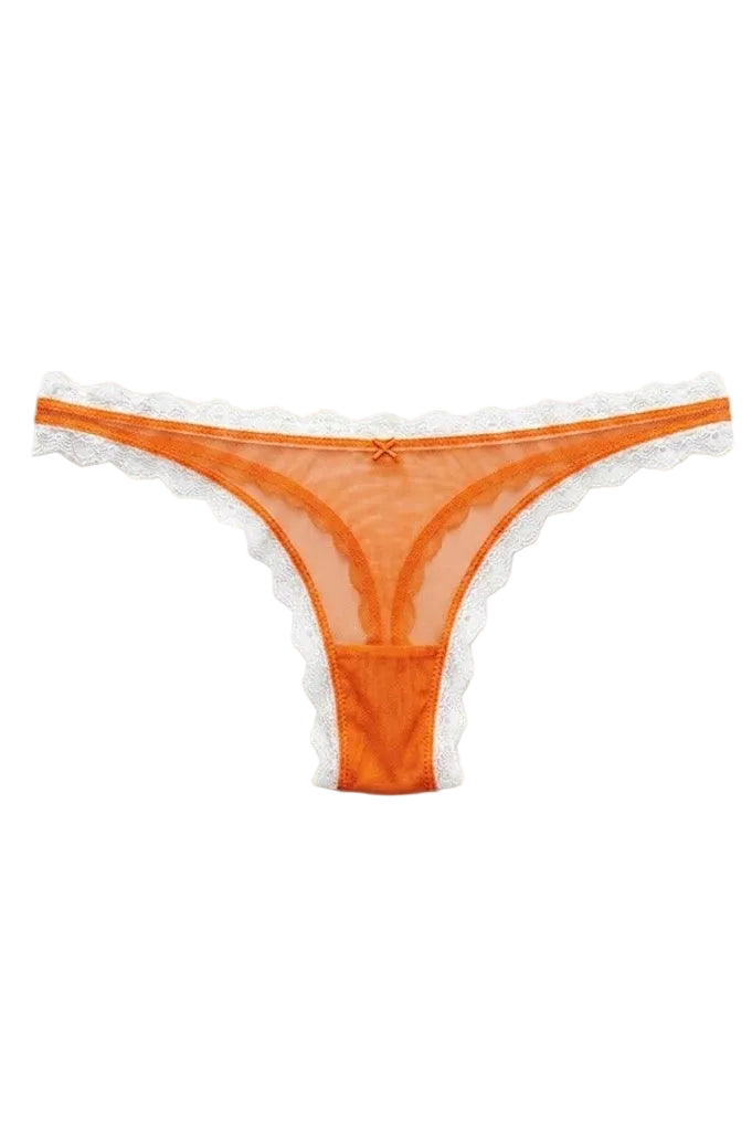 Valentina Low Rider  Thong Sun Orange/White