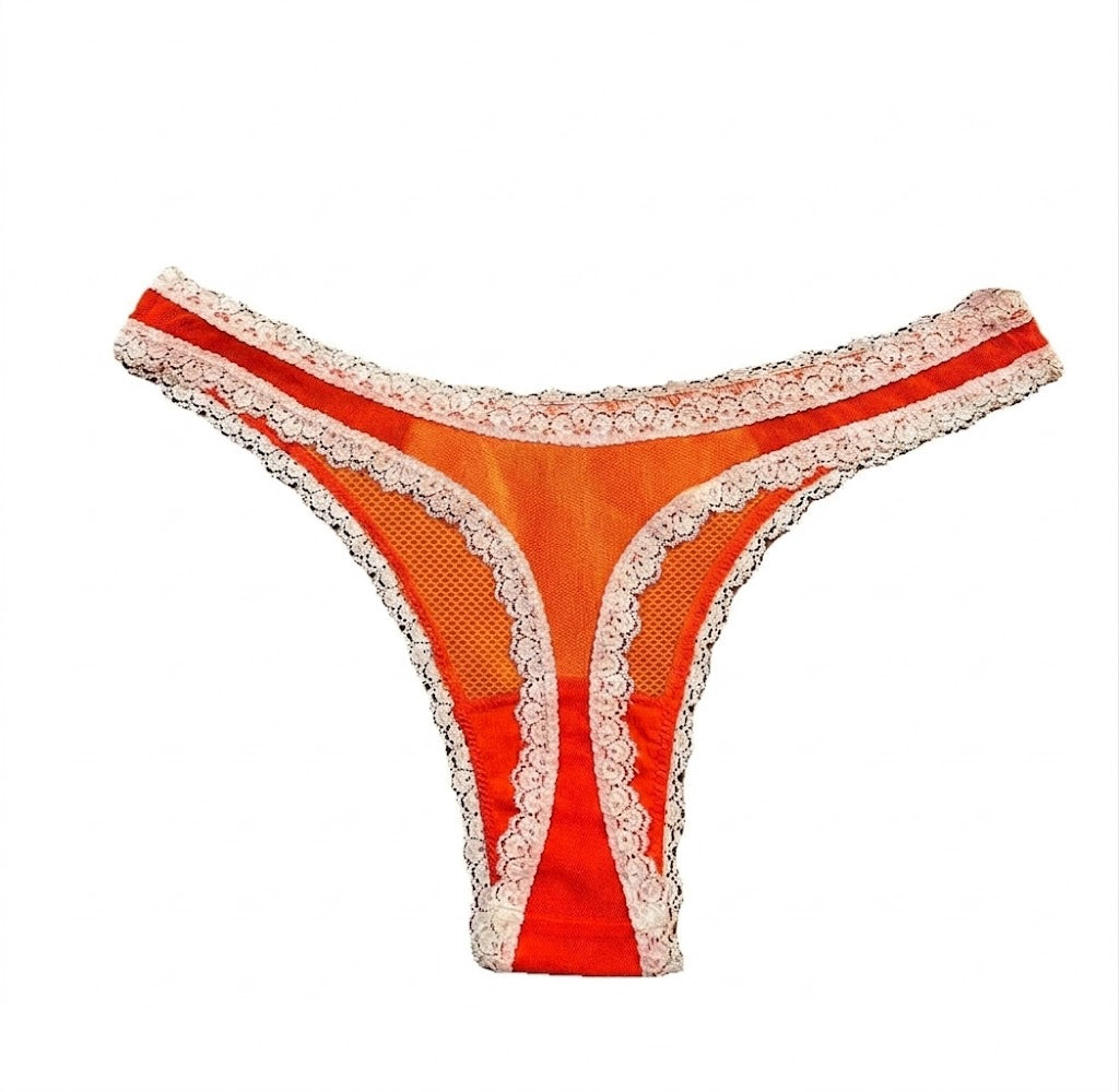 Valentina Low Rider  Thong Sun Orange/White