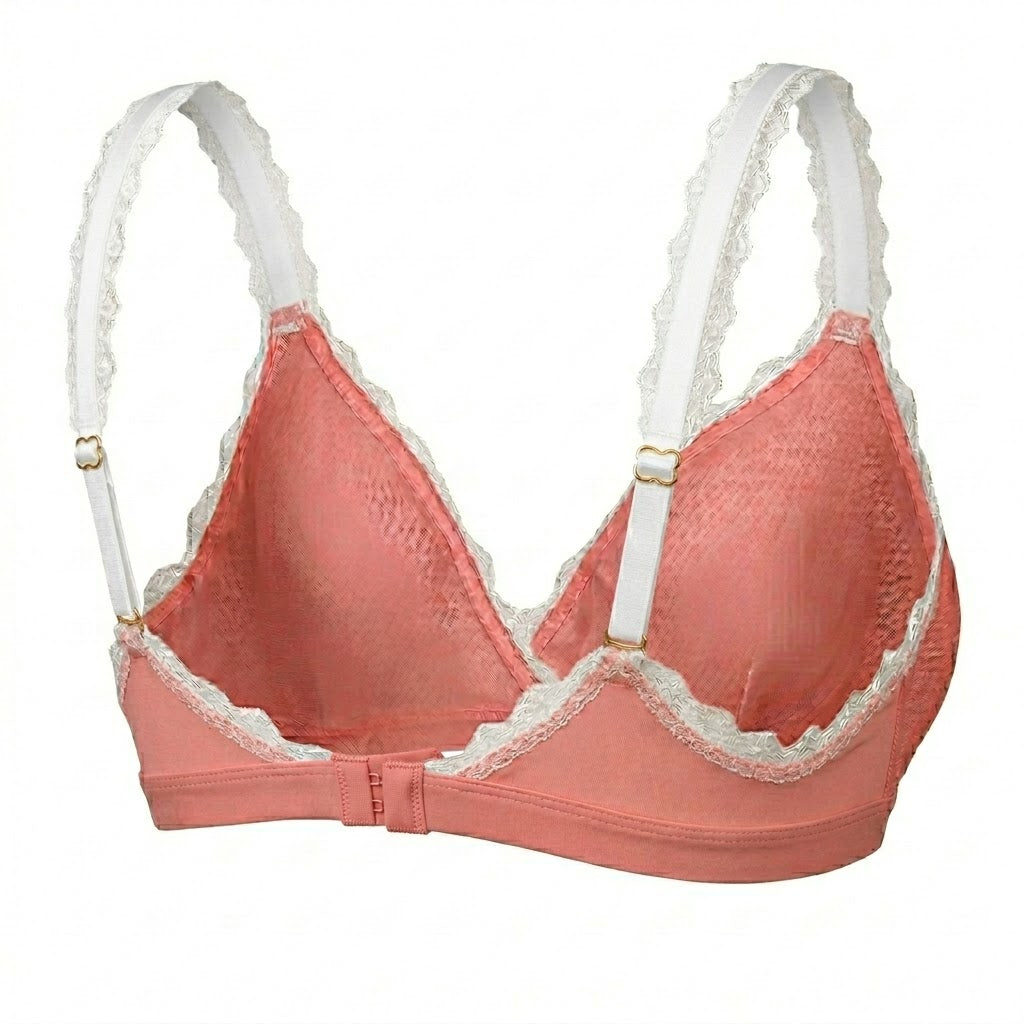 Valentina Cross Bralette Calypso Coral/White
