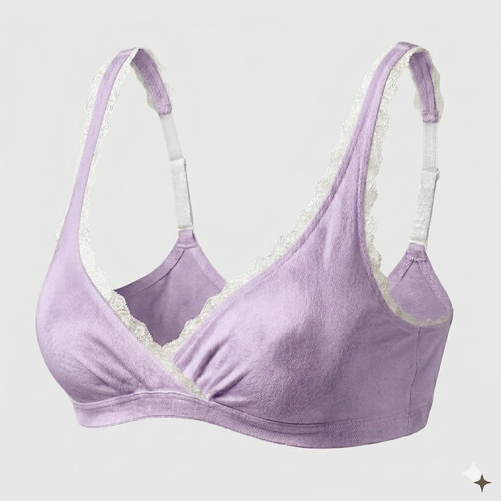 Valentina Cross Bralette Lavender/White