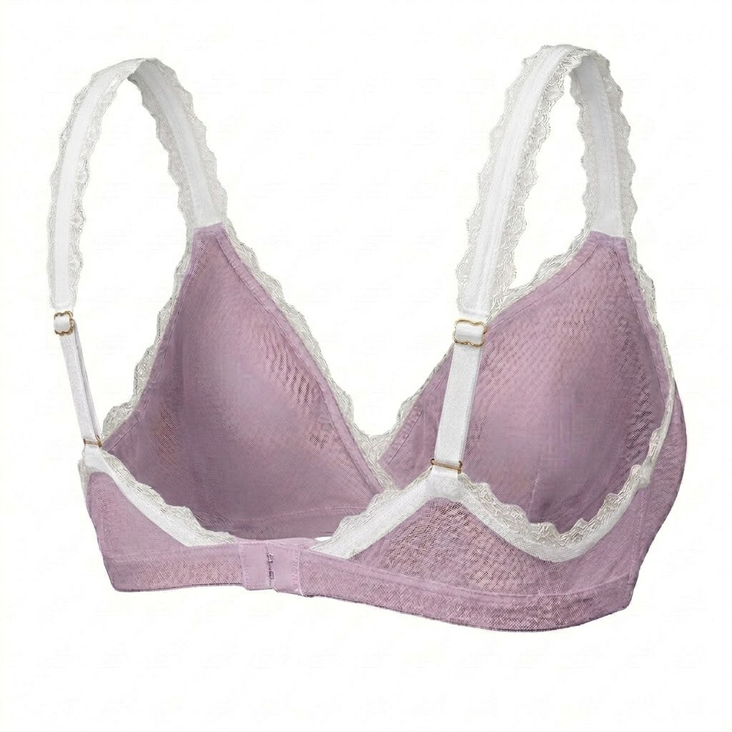 Valentina Cross Bralette Lavender/White