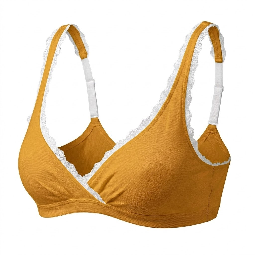 Valentina Cross Bralette Golden Yellow/White