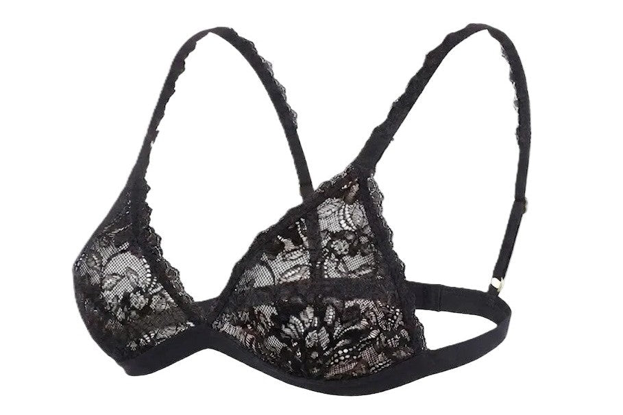 My Way Triangle Bralette Black