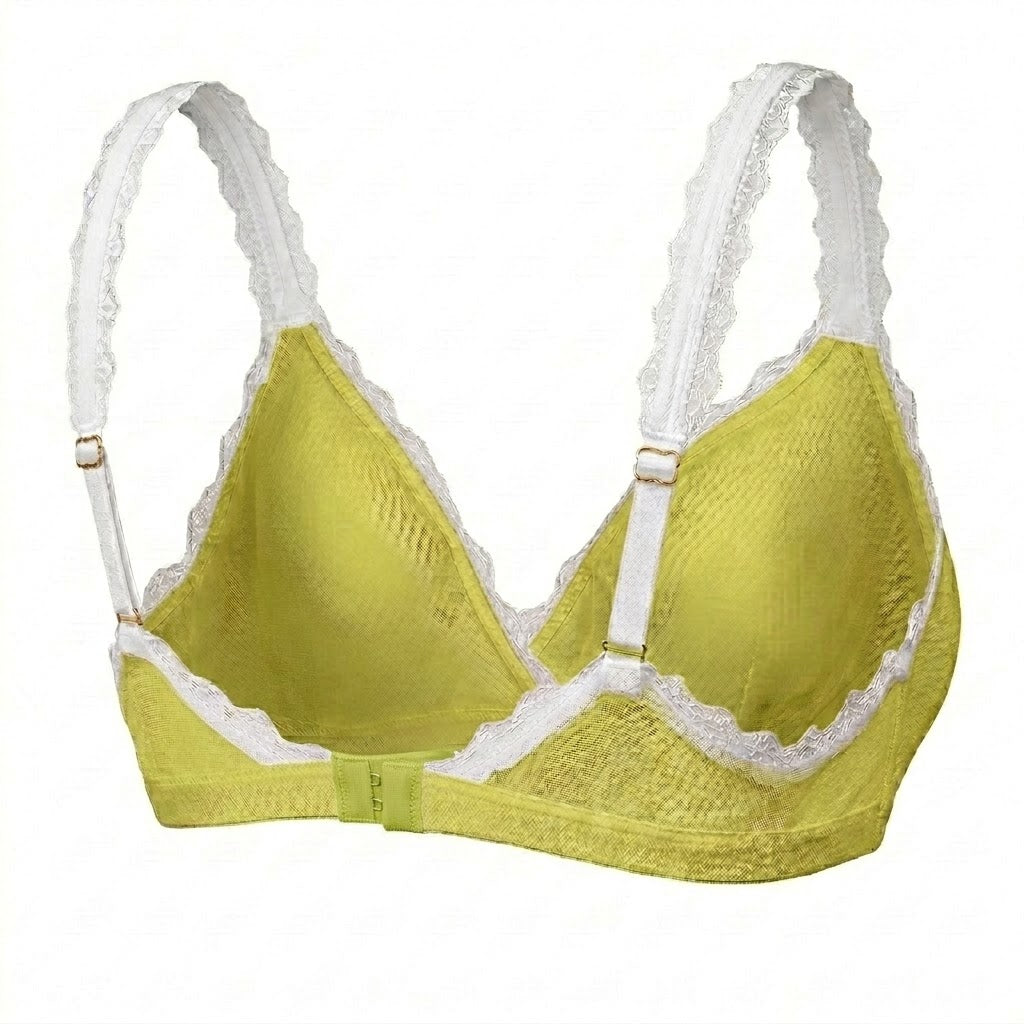 Valentina Cross Bralette Pistacchio/White