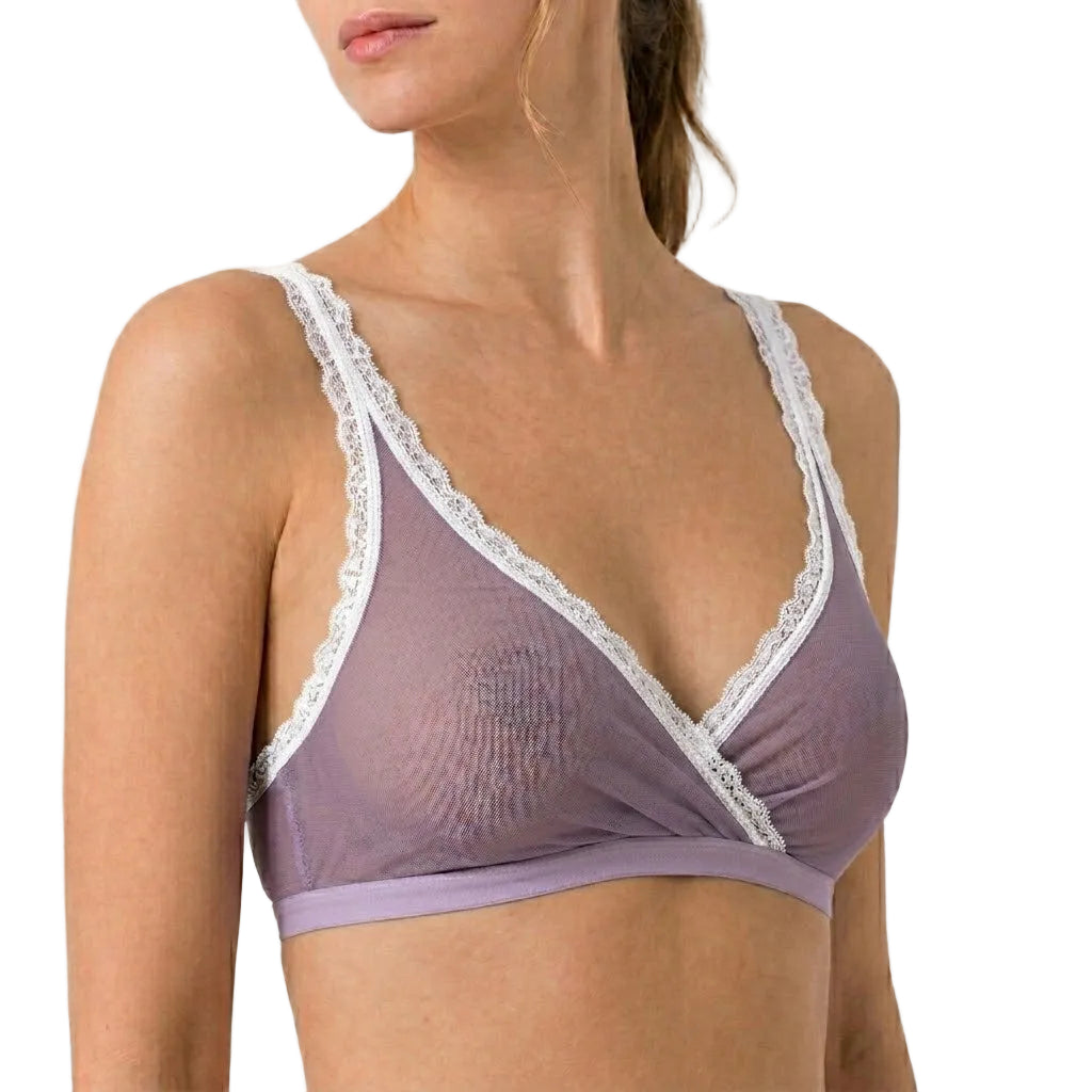 Valentina Cross Bralette Lavender/White