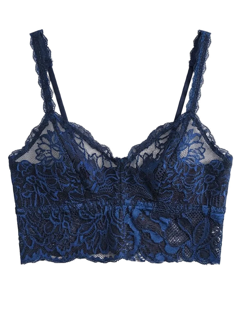 My Way Soft Crop Bustier Navy Blue