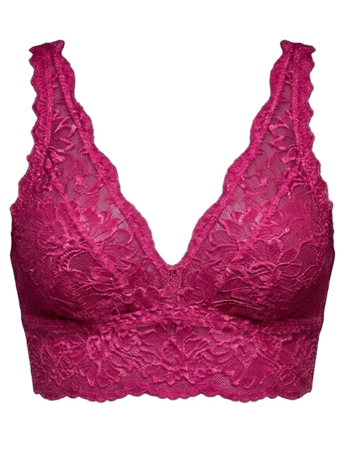 My Way Long Line Bralette Fuchsia