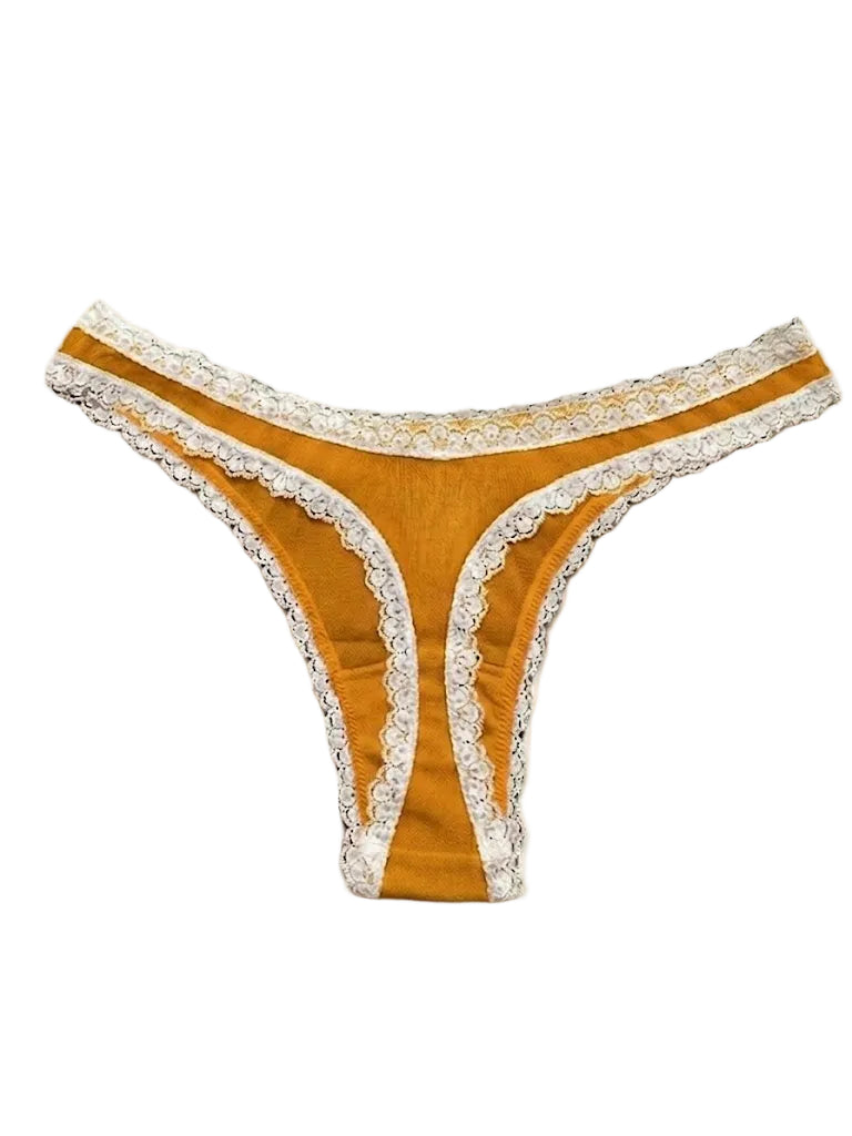 Valentina Low Rider  Thong Golden Yellow/White