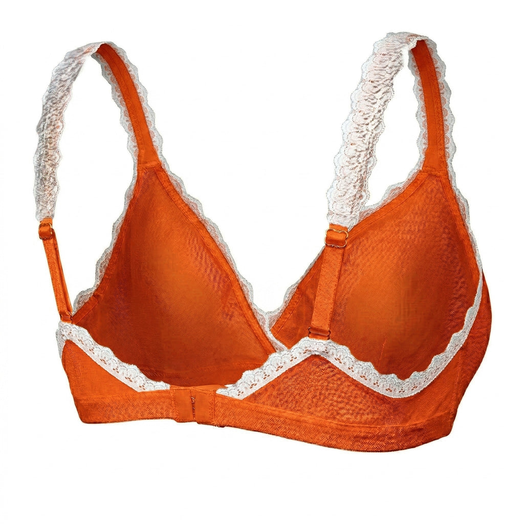 Valentina Cross Bralette Sun Orange/White